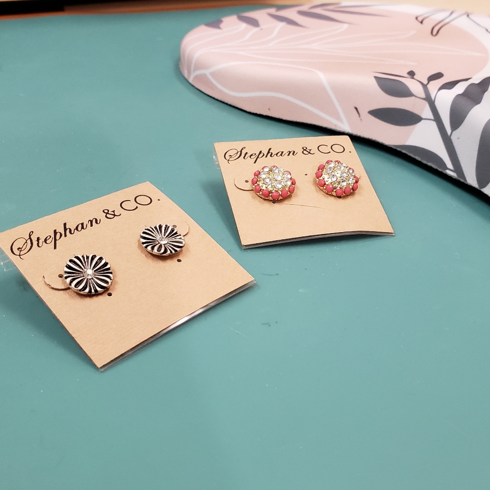 Stephan & Co, NWT, earring bundle, 2 prs pierced post fashion earrings - Picture 10 of 11
